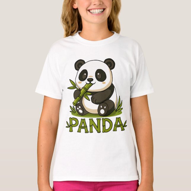 Camiseta panda y bambú (Anverso)
