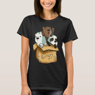 Camiseta Panda Y Bare Osos Con Hambre En Cajas Bebés