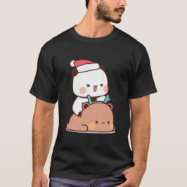 Camiseta Panda Y Brownie Bear Pareja, Feliz Navidad