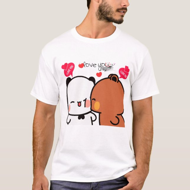 Camiseta Panda Y Brownie- True Love BuBu DuDu Couple2024 (Anverso)