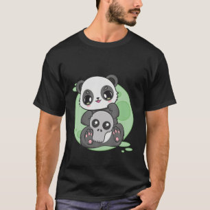 Camiseta Panda Y Skulls Y Skeleton Anime Manga Moon Zoo