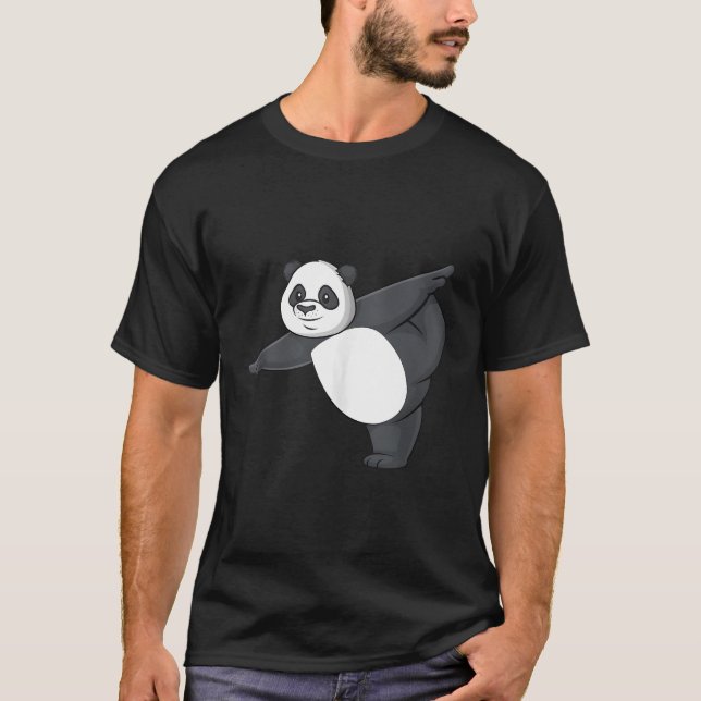 Camiseta Panda Yoga Panda Yoga Pose Meditación (Anverso)