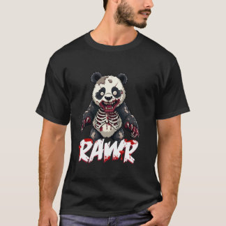 Camiseta Panda Zombie, Oso Panda Muerto Distópico y Espeluz