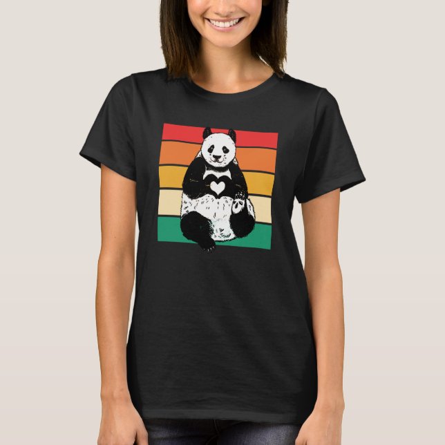 Camiseta Panda  Zookeeper Zookeeping Retro Panda (Anverso)