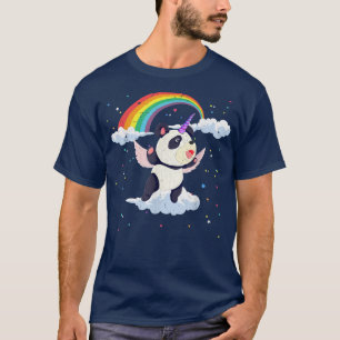 Camiseta Pandacorta arcoiris Fantasía Animal chino Panda Un
