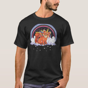 Camiseta Pandacorta roja arco iris China Animal Fantasy Pan