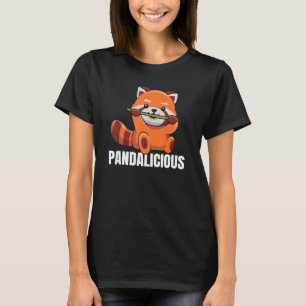 Camiseta Pandalicious Pun Para Un Panda Rojo