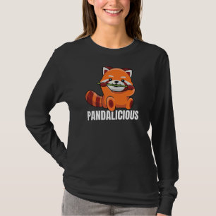 Camiseta Pandalicious Pun Para Un Panda Rojo