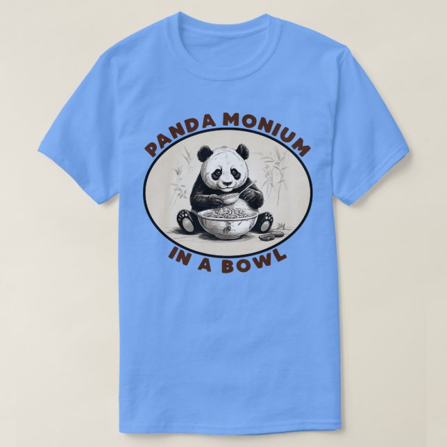 Camiseta PandaMonium en un bol (Diseño del anverso)