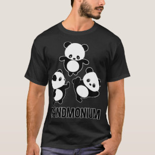 Camiseta Pandamonium TShirt Funny Panda Bear Pun Tee