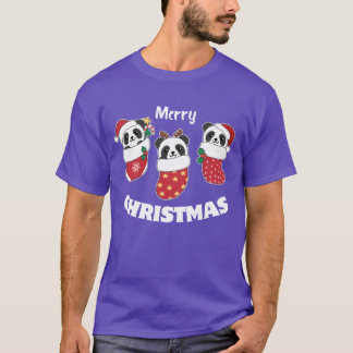 Camiseta Pandas cortos en acciones de Navidades para Navida