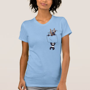 Camiseta Pandas de bolsillo