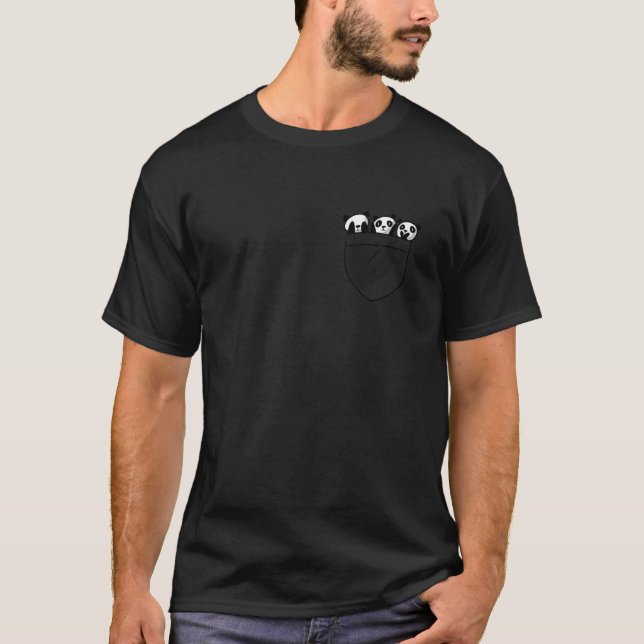 Camiseta Pandas en mi bolsillo ven al mal escuchar al mal h (Anverso)