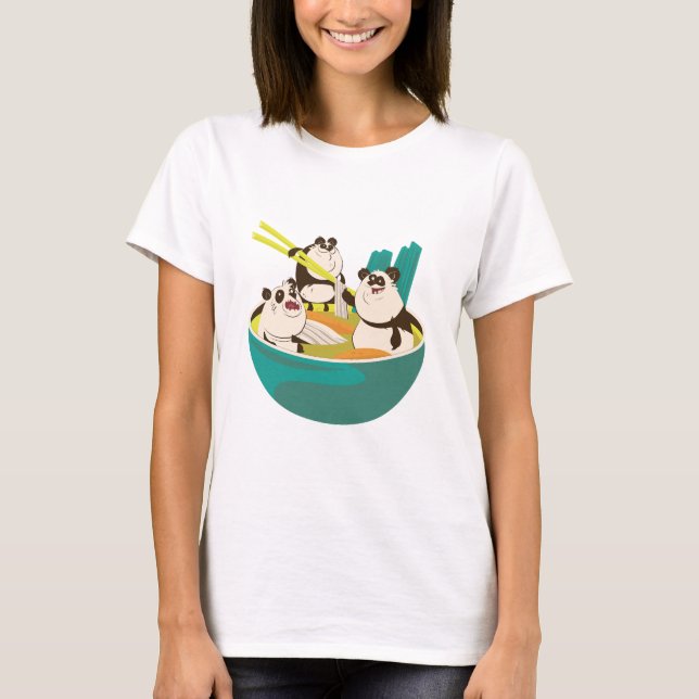 Camiseta Pandas en Ramen (Anverso)