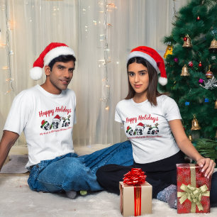 Camiseta Pandas Navidades personalizados