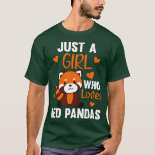 Camiseta Pandas Rojos Chica Amor Panda Rojo Kawaii