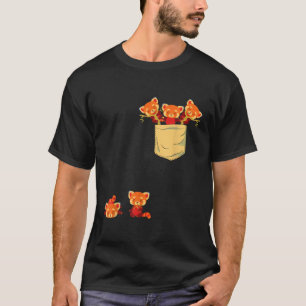 Camiseta Pandas Rojos En Un Espectacular Animal De Oso Pand