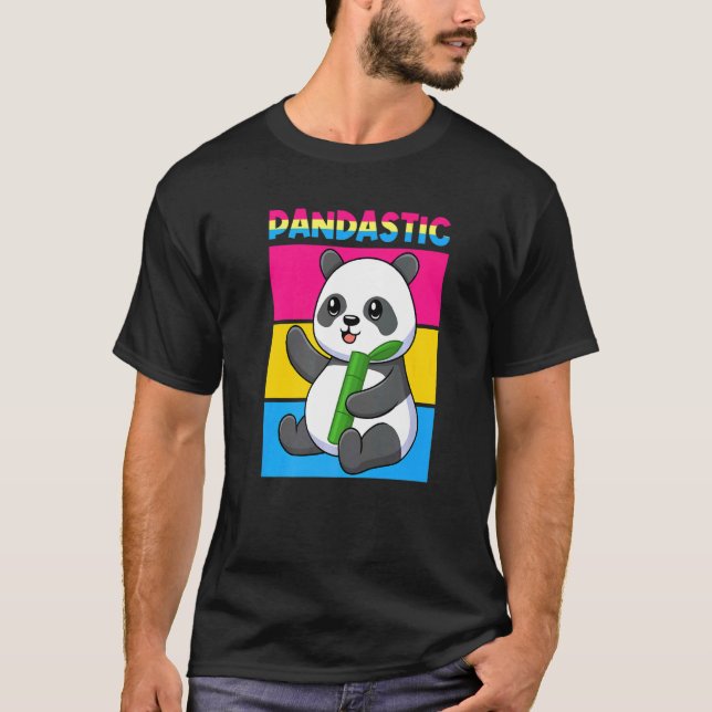 Camiseta Pandastic Panda Bear Bandera Orgullo Lgbtq Pun Pan (Anverso)