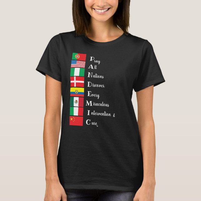 Camiseta Pandemia_2020 Negro de Italia (Anverso)