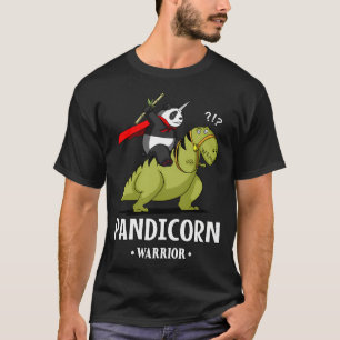 Camiseta Pandicorn Panda montando T-Rex Dinosaurio