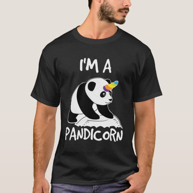 Camiseta Pandicorn Panda Unicorn Funny Rainbow Panda Gift (Anverso)