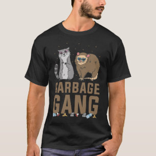 Camiseta Pandilla de basura Animales de Possum Raccoon Anim