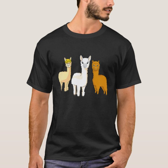 Camiseta Pandilla de manada de alpacas llamas (Anverso)