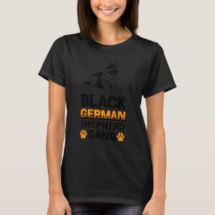 Camiseta Pandilla de Pastor Alemán Negro