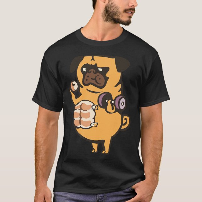 Camiseta Panecillo Pug Abs Clásico  99 (Anverso)