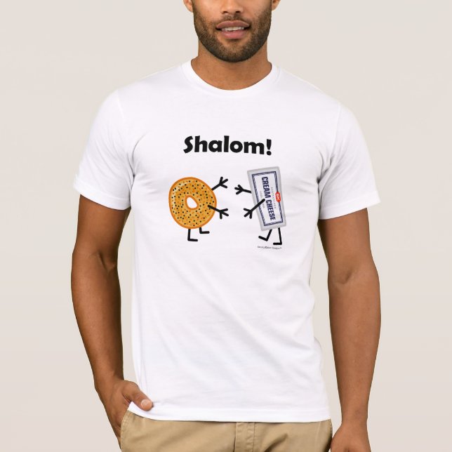 Camiseta ¡Panecillo y queso cremoso - Shalom! (Anverso)