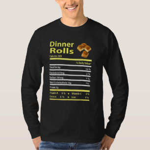 Camiseta Panecillos Cena Hecho Nutricional Día de Acción de