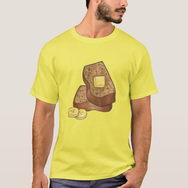 Camiseta Panecillos de pan de pan de banana Mantequilla de  (Anverso)