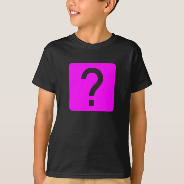 Camiseta Panel cuadrado de la marca de preguntas (Anverso)