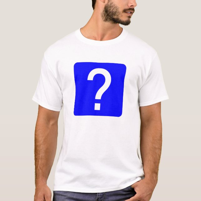 Camiseta Panel cuadrado de la marca de preguntas (Anverso)