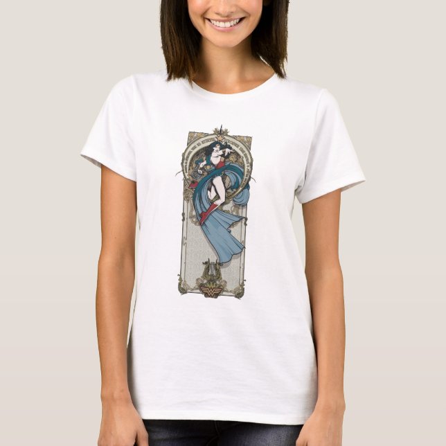 Camiseta Panel de Art Nouveau para mujer maravilla (Anverso)