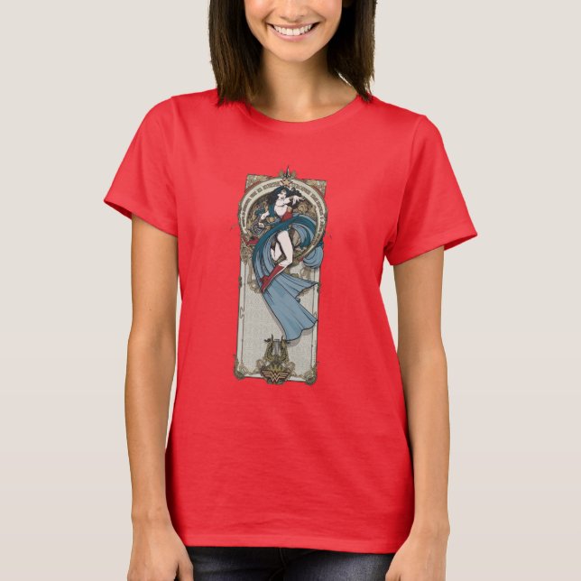 Camiseta Panel de Art Nouveau para mujer maravilla (Anverso)