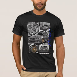 Camiseta Panel de cómic manga del Subaru WRX JDM