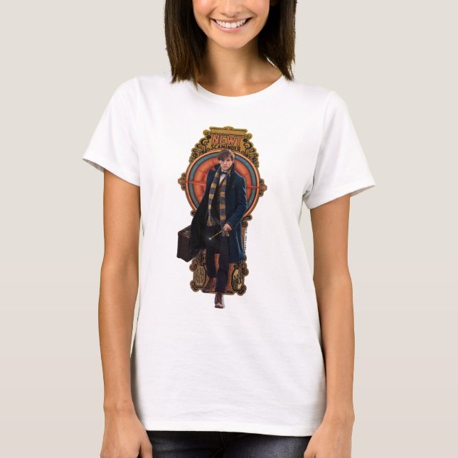 Camiseta Panel de estilo Art Nouveau de NEWT SCAMANDER™ (Anverso)
