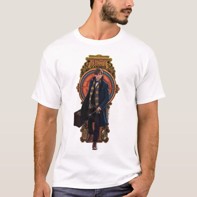 Camiseta Panel de estilo Art Nouveau de NEWT SCAMANDER™ (Anverso)