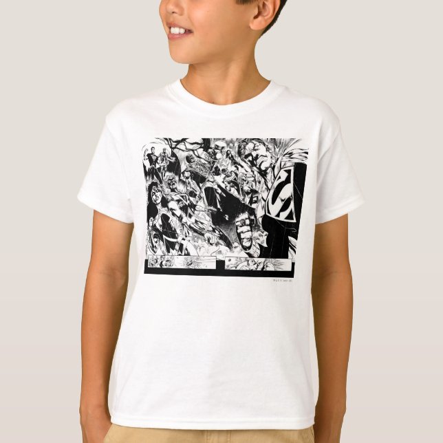 Camiseta Panel de héroes malvados (Anverso)