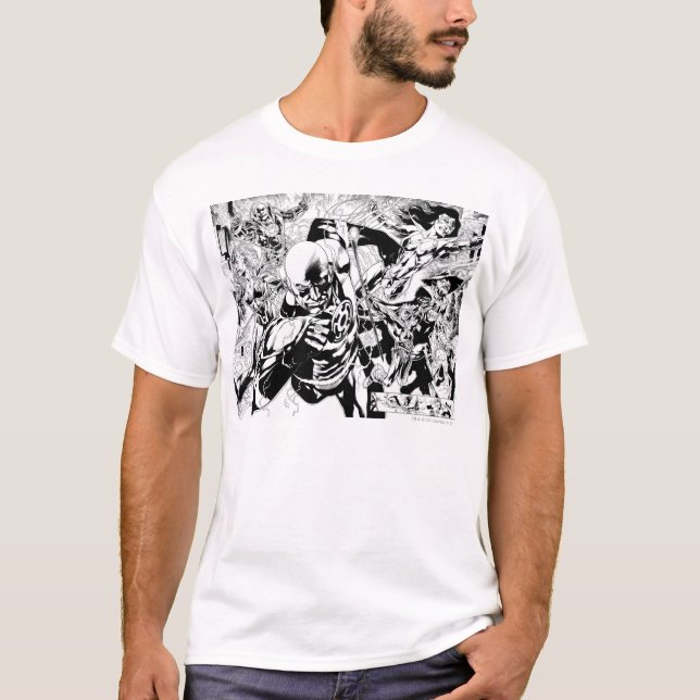 Camiseta Panel de historietas de la noche más negra (Anverso)