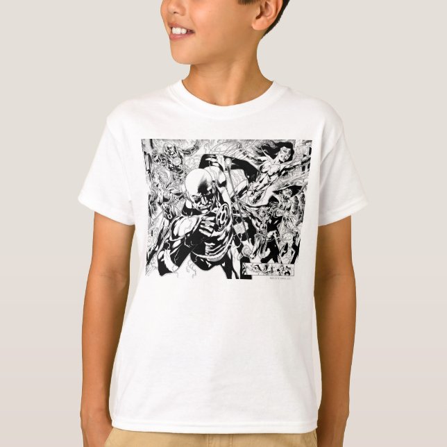 Camiseta Panel de historietas de la noche más negra (Anverso)