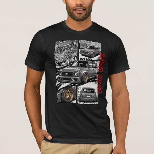 Camiseta Panel de Manga JDM Lada Niva (Anverso)