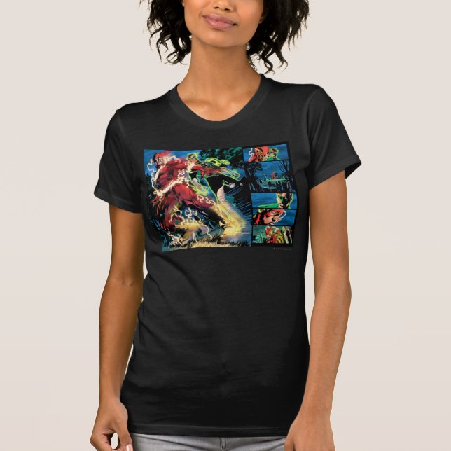 Camiseta Panel de relámpago y linterna verde (Anverso)