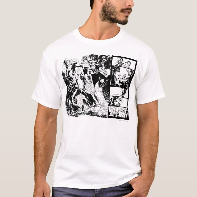 Camiseta Panel de relámpago y linterna verde 2 (Anverso)