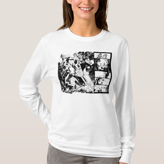 Camiseta Panel de relámpago y linterna verde 2 (Anverso)