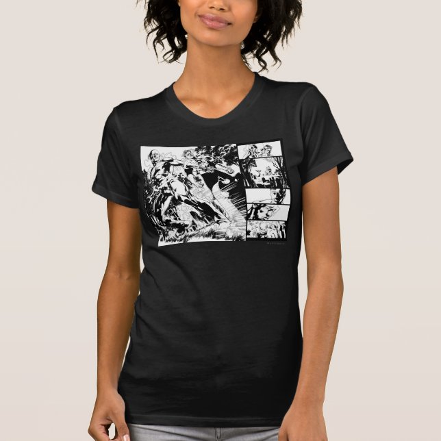 Camiseta Panel de relámpago y linterna verde 2 (Anverso)