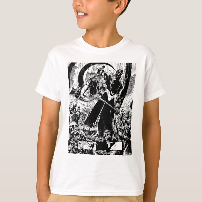 Camiseta Panel del Cuerpo de Linternas Negras - Blanco y ne (Anverso)