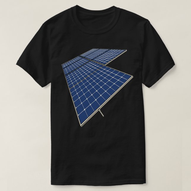 Camiseta Panel solar de paneles solares de energía renovabl (Diseño del anverso)
