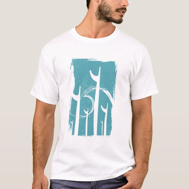 Camiseta Paneles de arte de surf (Anverso)